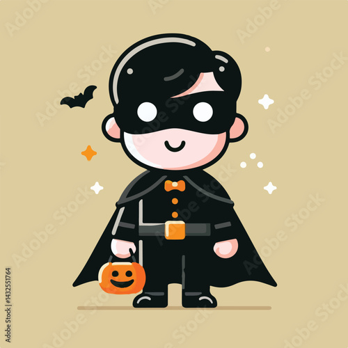 vector image of people wearing halloween costumes