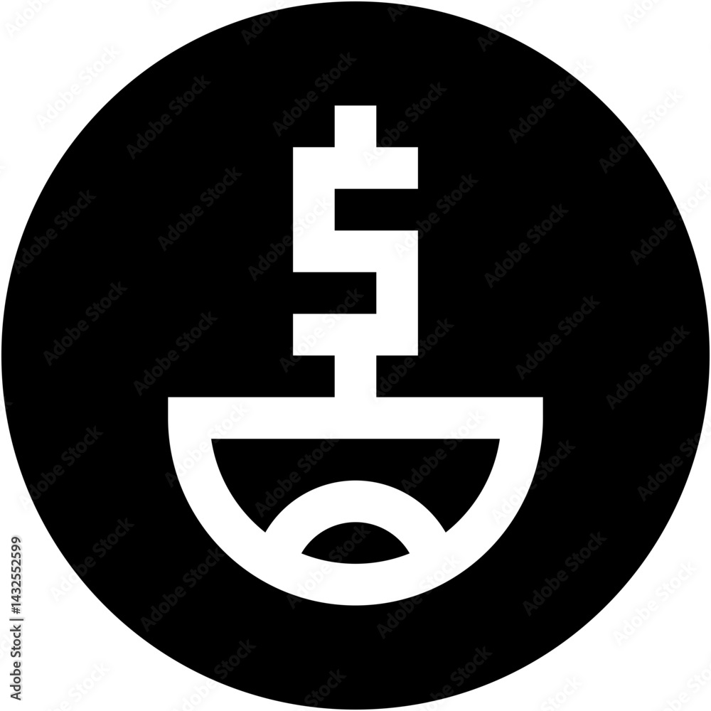 Fototapeta premium Vector Icon greed, emoji, emotion, smiley, feelings