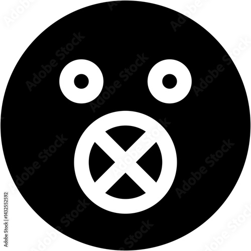 Vector Icon Muted, emoji, emotion, smiley, feelings