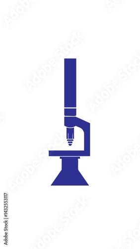 Scientific Microscope Silhouette for Research and Education Uses