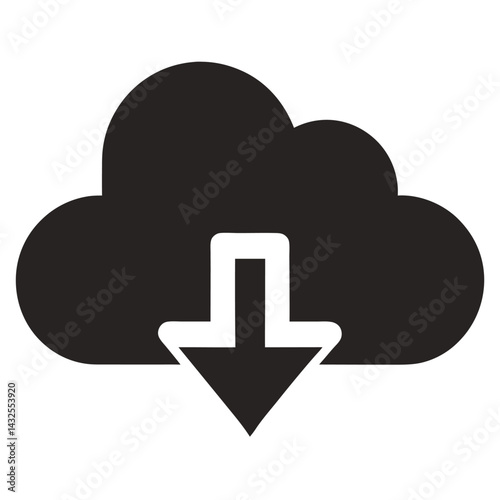 download cloud symbol icon