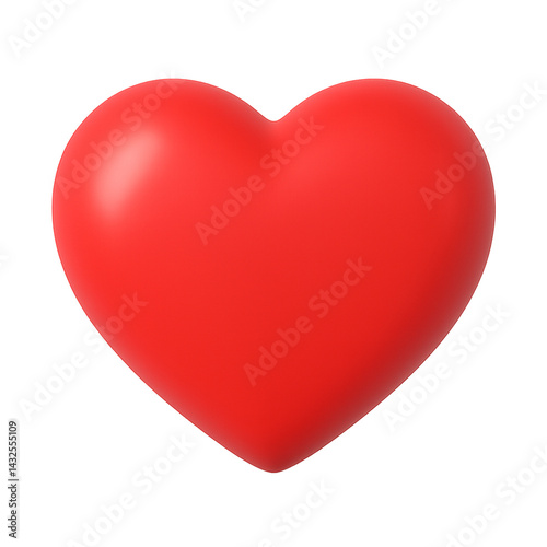  Red Heart Realistic 3d Render photo