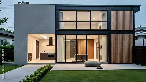 Exterior look of a minimalist modern home