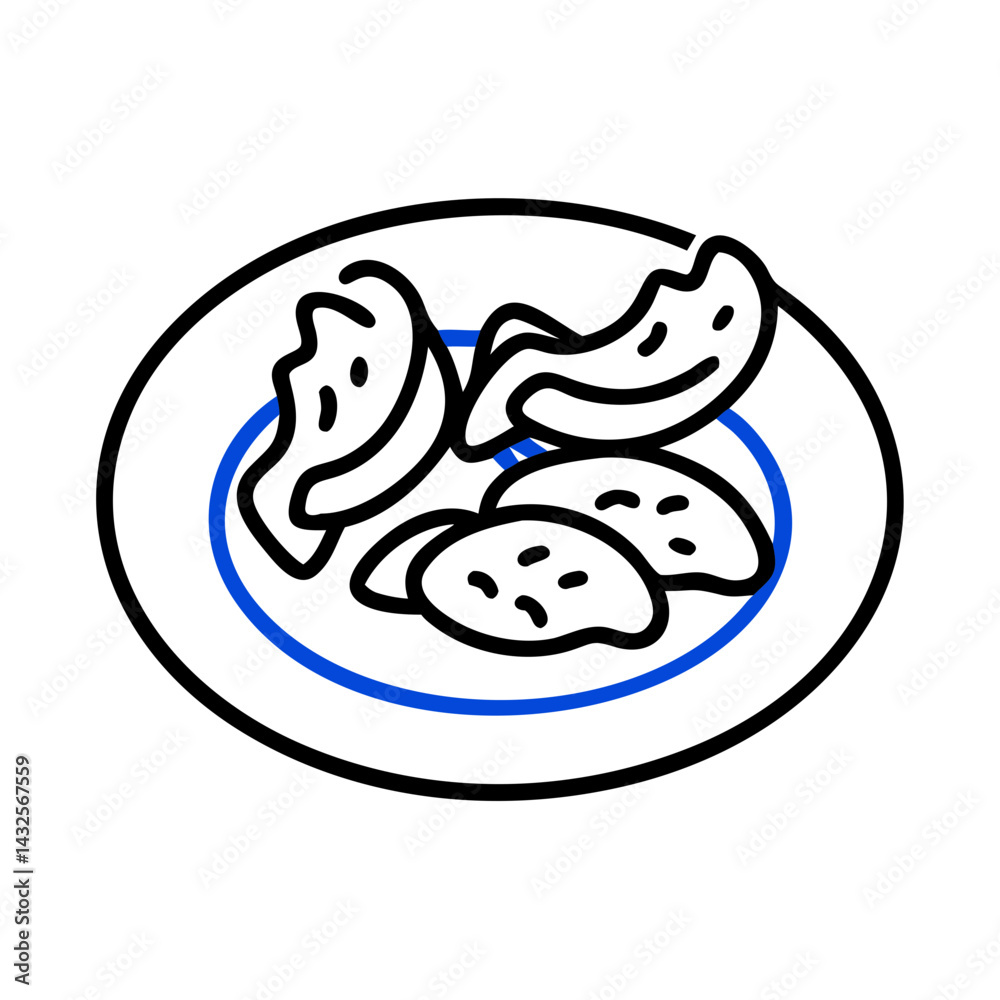 Obraz premium Blue Arabic Letter Seen on Black Background Image