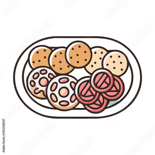 Delicious charcuterie board with meats, cheeses, and crackers