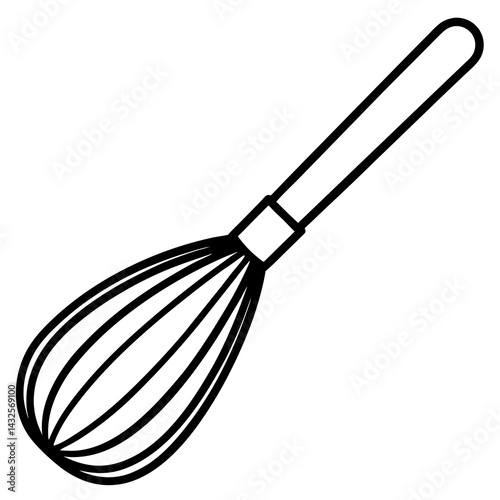 Simple and Clean Whisk Icon Vector