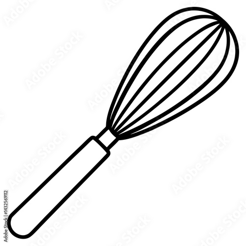 Simple and Clean Whisk Icon Vector