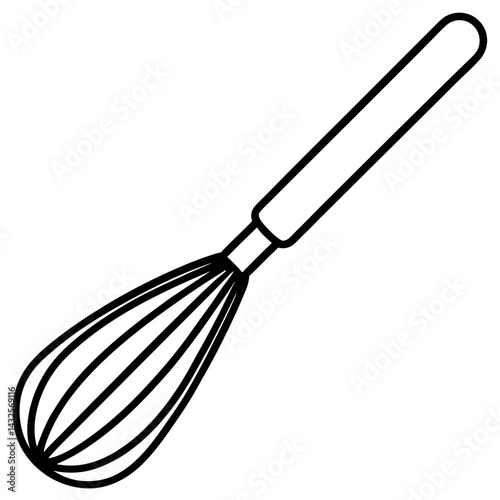 Simple and Clean Whisk Icon Vector