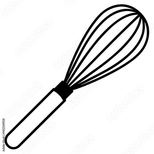 Simple and Clean Whisk Icon Vector