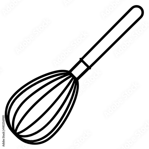 Simple and Clean Whisk Icon Vector