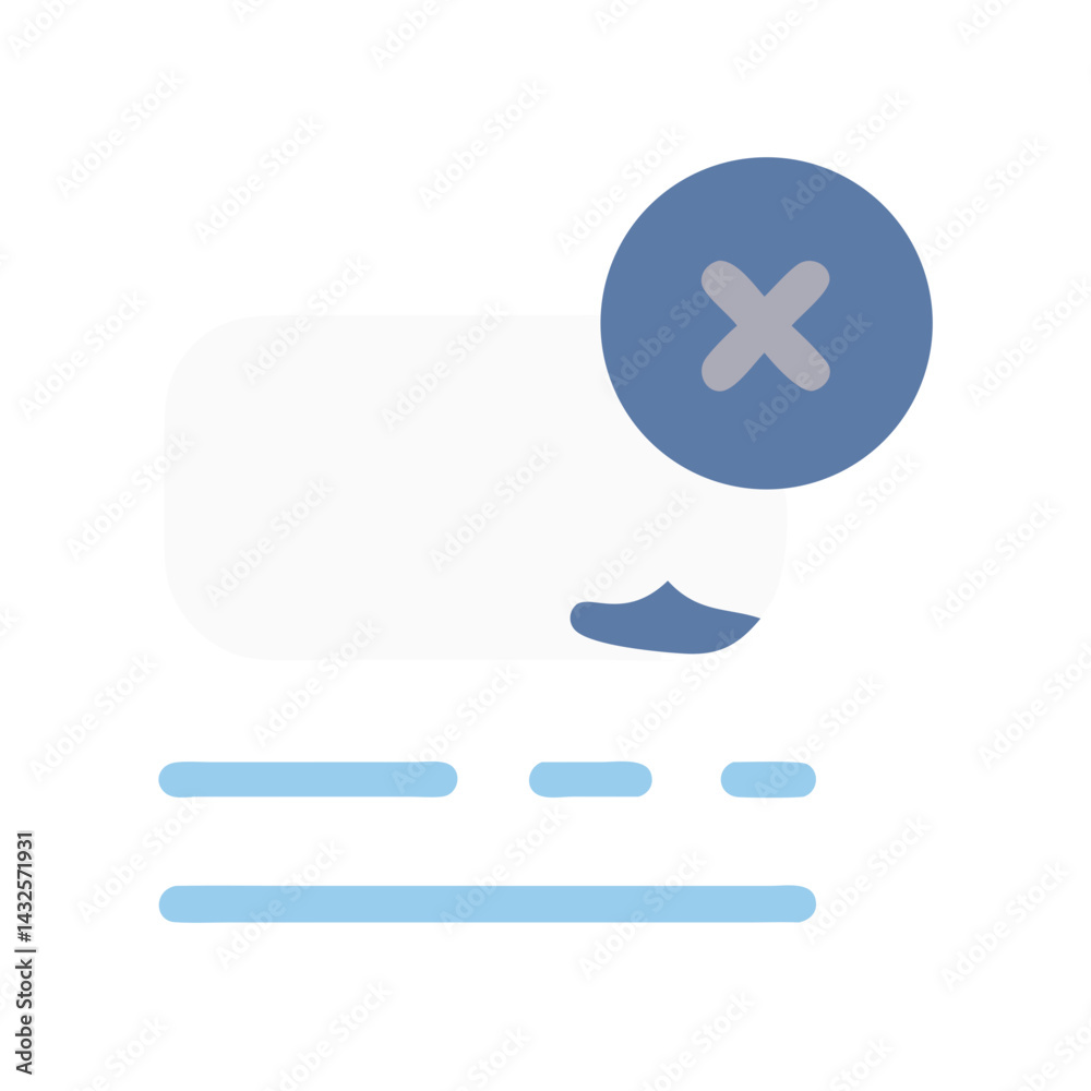 Fototapeta premium Clear Notification Icon with Black Background Illustration