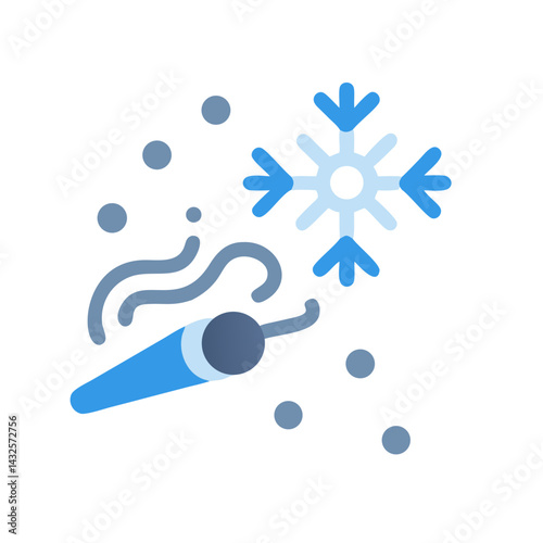 Winter icon showing a snowflake and vaporizer device