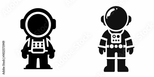 black boy in astronaut costume. Funny Animal Vector Clip art. African kid spaceman attire galactic exploration dream.