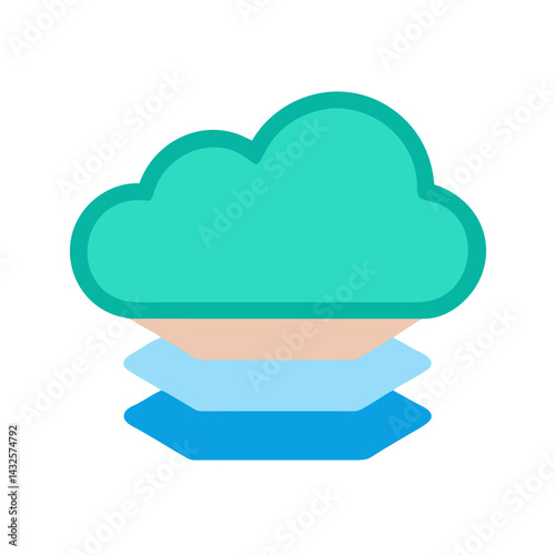 Cloud Layering Data Concept Stack Network Symbol