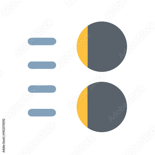 Settings control UI icon, light and dark mode