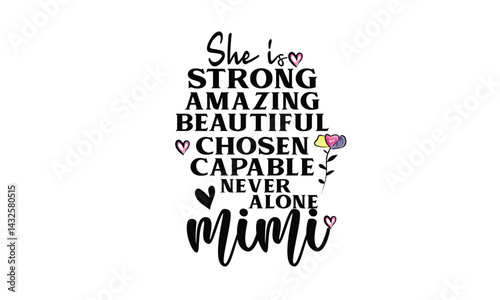 She is Mimi SVG, Mother PNG, Blessed Mom