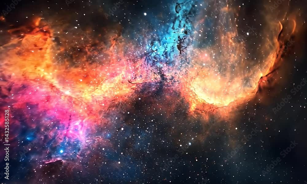 Colorful nebulae in deep space. Colorful nebulae in deep space.