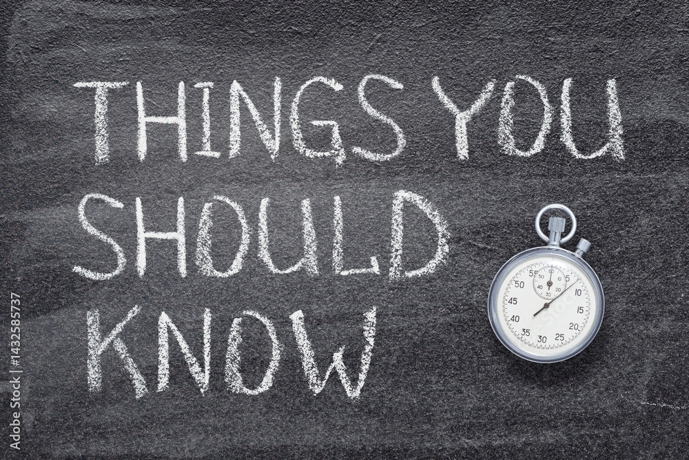 things you should know watch