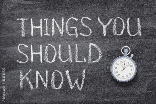 things you should know watch