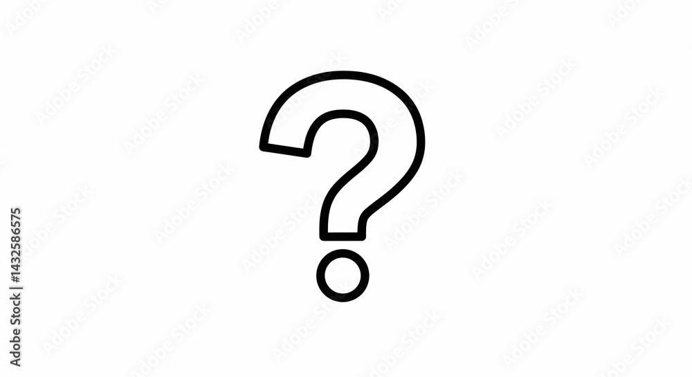 Question Mark Icon on White Background for Concept and Design Question Mark Icon on White Background for Concept and Design
