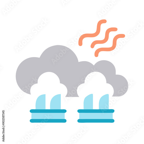 Factory Smoke Icon: Air Pollution and Industry