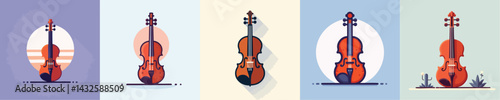 Violin musical instrument vector graphic