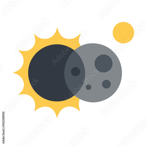 Total solar eclipse and solar system representation design