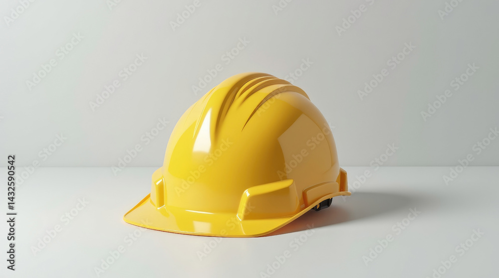 Sunny yellow safety helmet on display Sunny yellow safety helmet on display