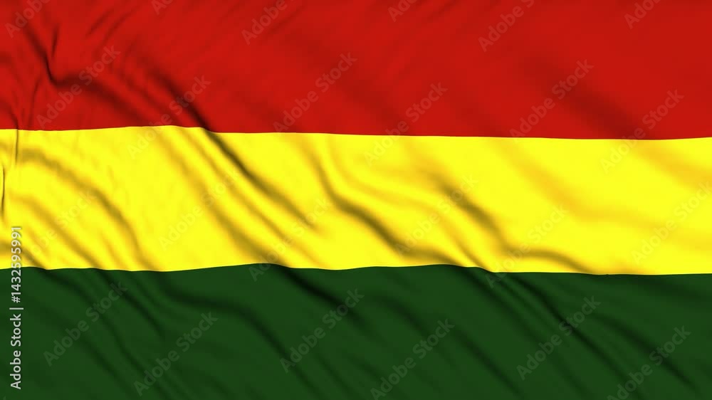 National flag of Bolivia. Seamless flag Bolivia waving in the wind National flag of Bolivia. Seamless flag Bolivia waving in the wind
