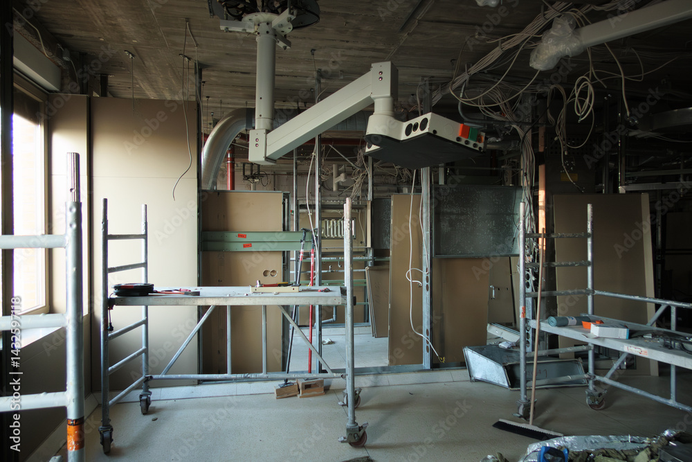 An old operating suite was completely gutted in order to rebuild it