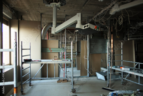 Obraz na płótnie An old operating suite was completely gutted in order to rebuild it w salonie