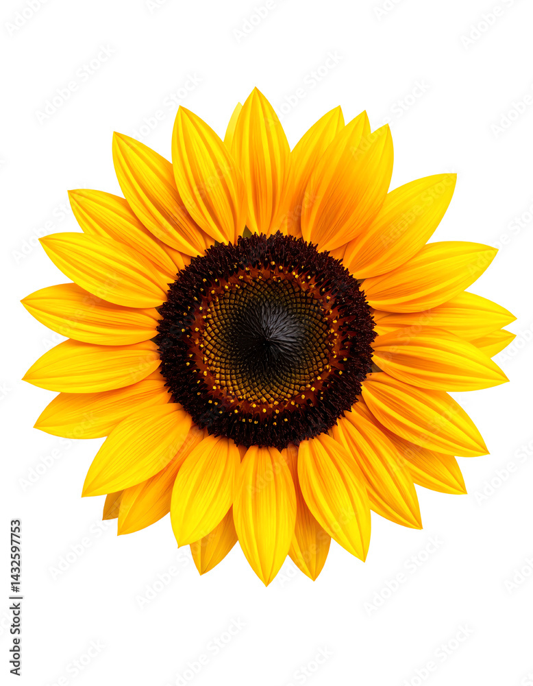 Fototapeta premium Sunflower Isolated on White Background