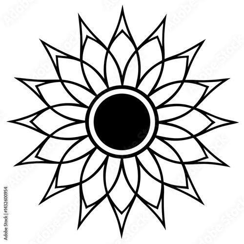 Celestial solar eclipse mandala