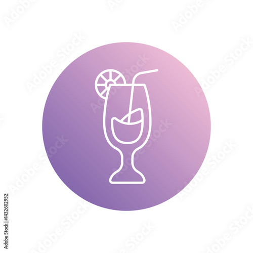 Cocktail  icon vector stock illustration