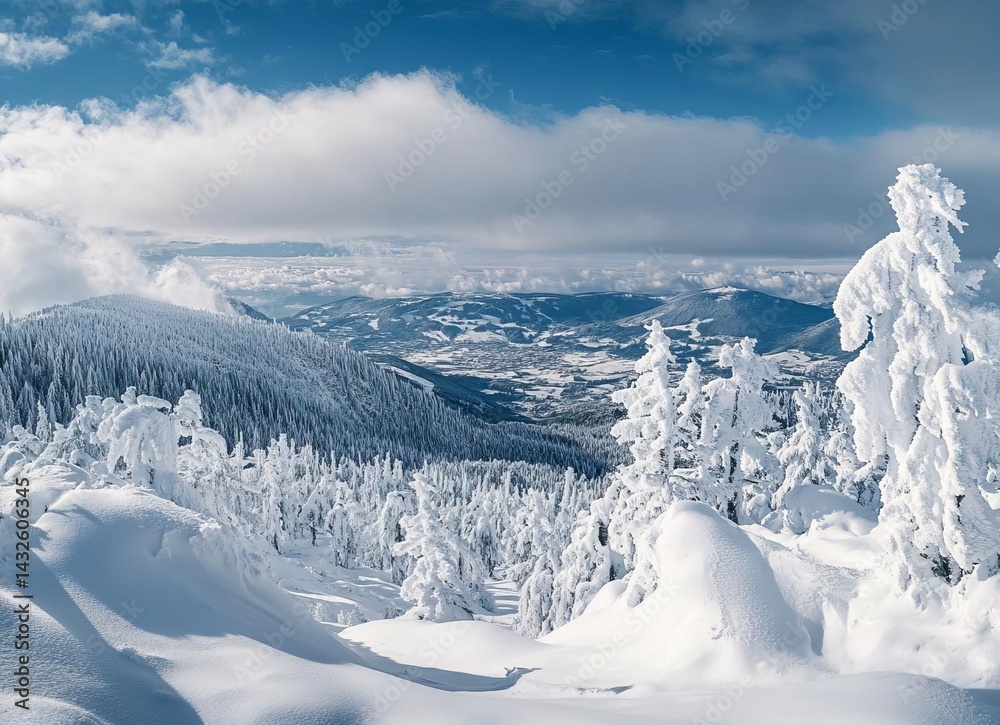 Obraz premium winter mountain landscape, snow, mountain, winter, landscape, sky, mountains, alps, nature, peak, ski, ice, cold, panorama, glacier, rock, travel, alpine, view, high, white, mount, panoramic, switzerl