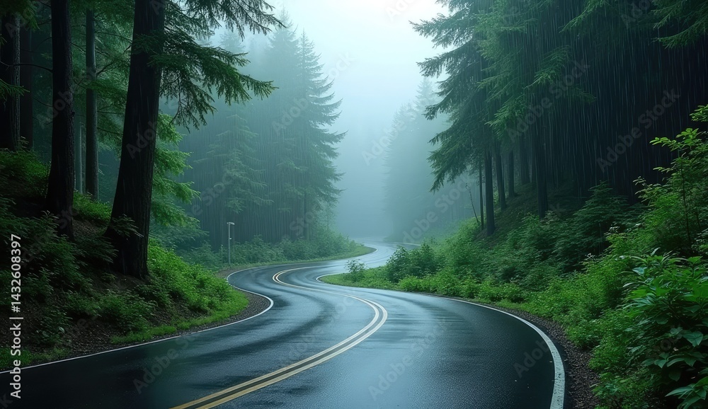 Fototapeta premium road in the forest