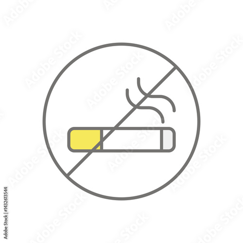 No Smoking icon vector stock illustration