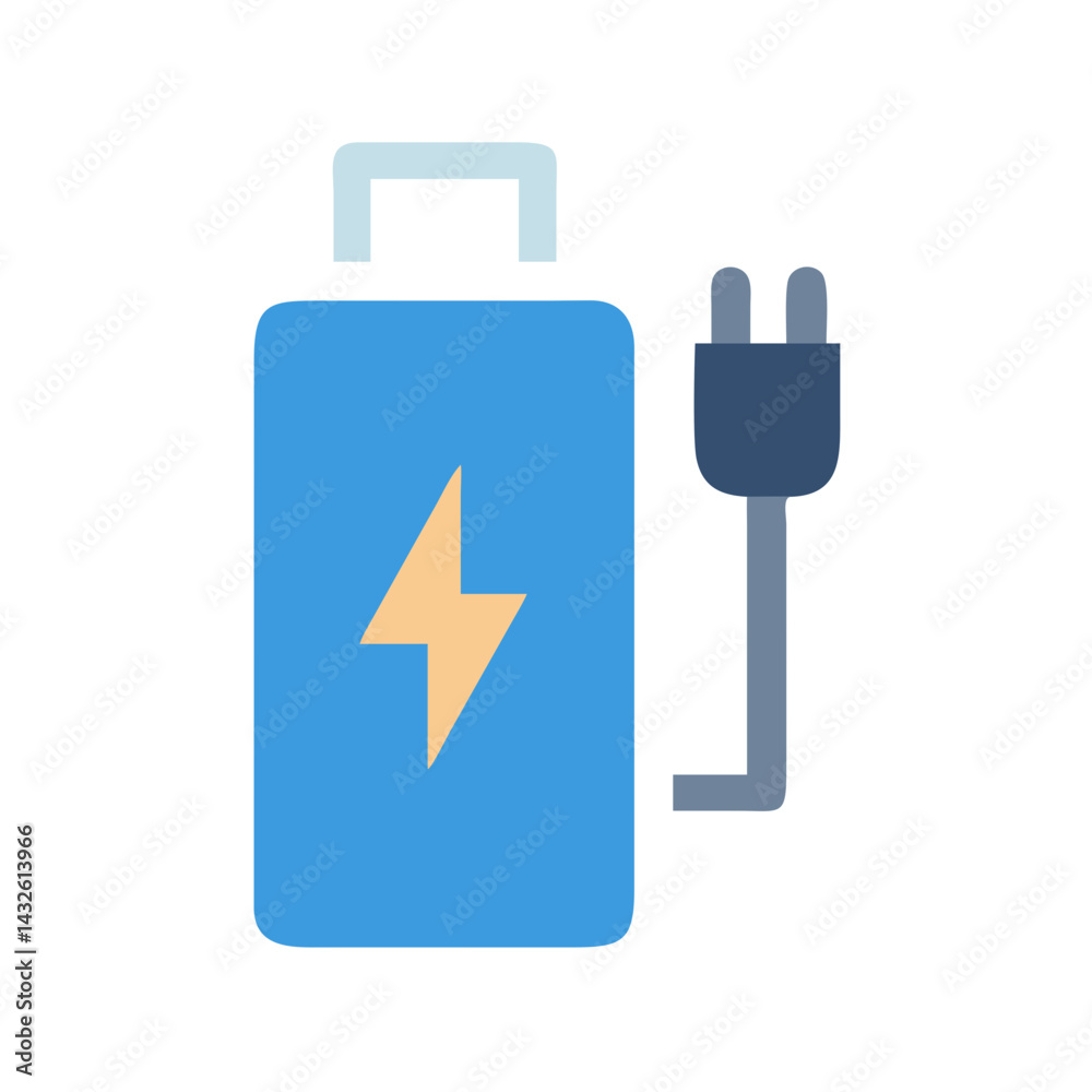 Electric vehicle charging icon, clean energy solutions concept Electric vehicle charging icon, clean energy solutions concept