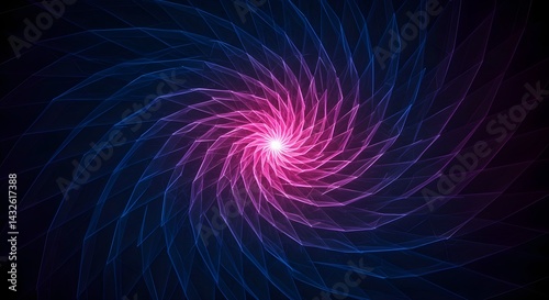 Obraz na płótnie Abstract swirl of vibrant pink and blue hues creating a mesmerizing, hypnotic effect. Perfect for backgrounds or design projects. w salonie