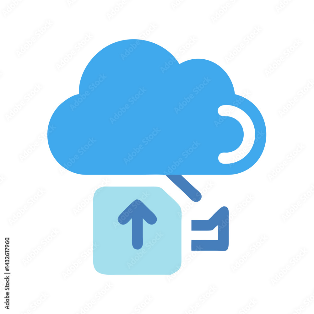Cloud Storage Upload and Download Vector Icon Cloud Storage Upload and Download Vector Icon