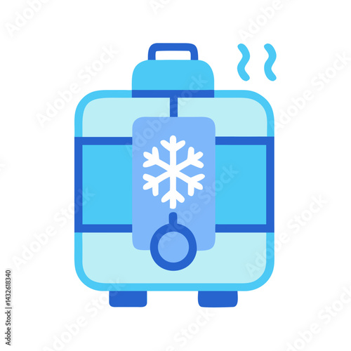 Cool Mist Humidifier Icon: Evaporative Cooling for Fresh Air