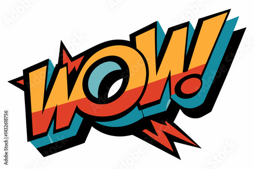 wow text effect vector illustration 