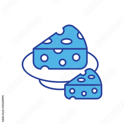 Cheese  icon vector stock illustration