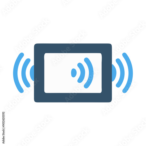 Wireless Communication Icon for NFC Technology and Devices