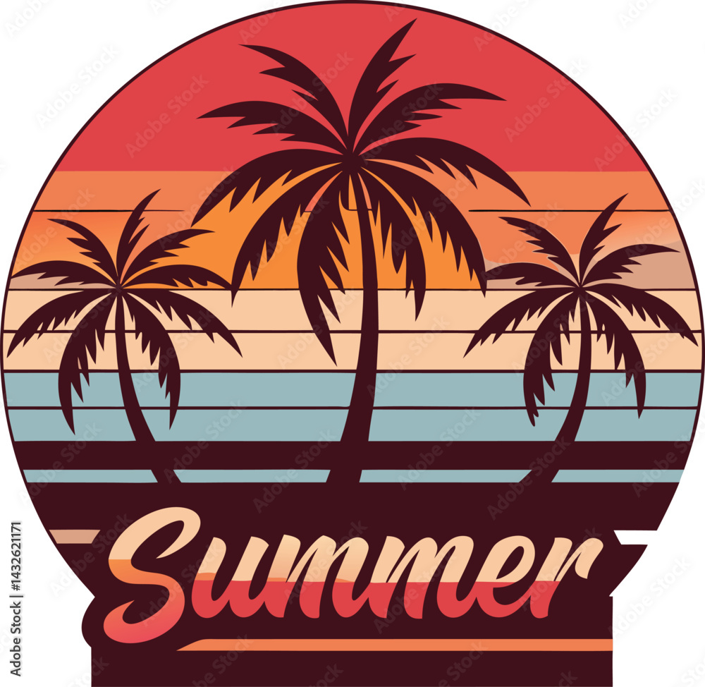 Obraz premium summer T-shirt design vibe 