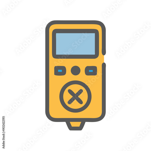 Digital Multimeter Illustration: Electrical Testing and Measurement Tool