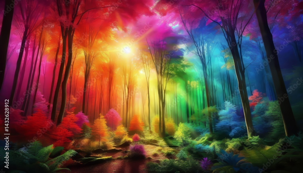 Obraz premium Rainbow Forest