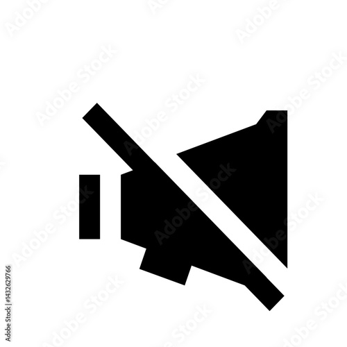 Muted speaker icon with a diagonal line across it representing silence or audio turned off completely