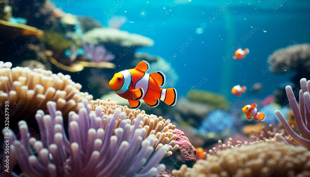 clown fish in anemone clown fish in anemone
