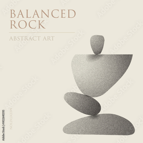 Stone meditation rock balancing art abstract